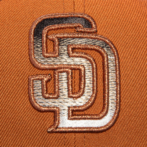 New Era 59Fifty Sepia San Diego Padres 1998 World Series Patch Gradient Hat - Khaki, Brown