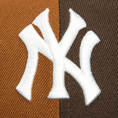 New Era 59Fifty Sepia New York Yankees 1996 World Series Patch Pinwheel Pink UV Hat - Khaki, Brown