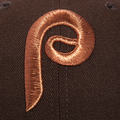 New Era 59Fifty Sepia Philadelphia Phillies 1980 World Series Patch Hat - Brown, Black