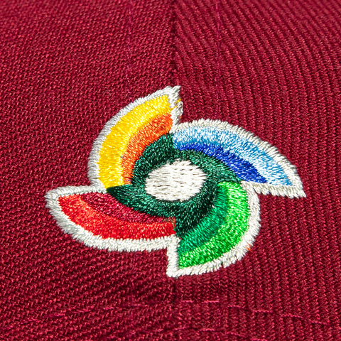 New Era 9Forty A-Frame Mexico World Baseball Classic Mexico Flag Patch Snapback Hat - Cardinal, Green