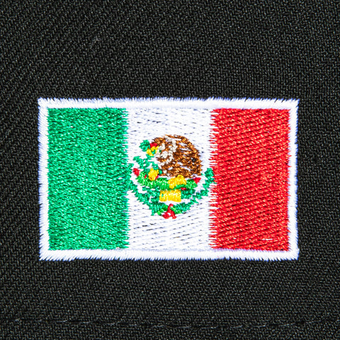 New Era 9Forty A-Frame Mexico El Tricolor Mexico Flag Patch Script Snapback Hat - Black