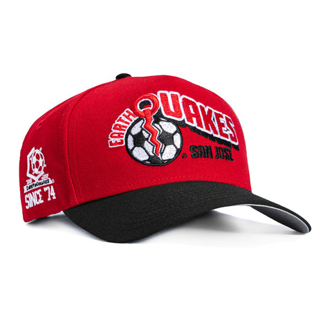 New Era 9Forty A-Frame San Jose Earthquakes Since 1974 Patch Snapback Hat - Red, Black New Era