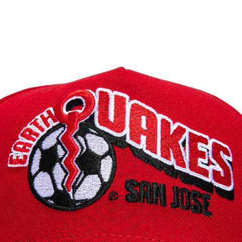New Era 9Forty A-Frame San Jose Earthquakes Since 1974 Patch Snapback Hat - Red, Black New Era