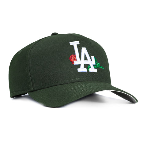 New Era 9Forty A-Frame Los Angeles Dodgers Rose Snapback Hat - Green New Era