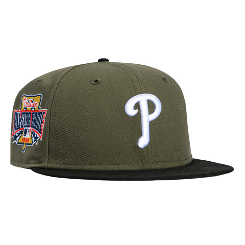 New Era 59Fifty Philadelphia Phillies 1996 All Star Game Patch Pink UV Hat - Olive, Black New Era