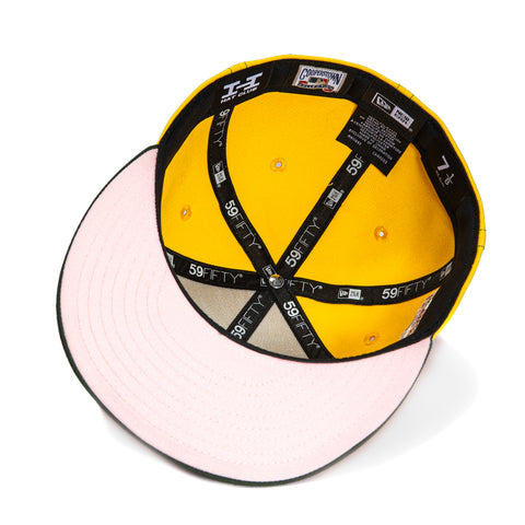 New Era 59Fifty Oakland Athletics 1988 World Series Patch Pink UV Hat - Gold, Green New Era