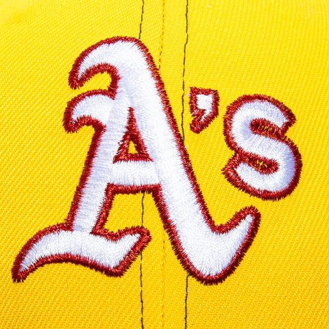 New Era 59Fifty Oakland Athletics 1988 World Series Patch Pink UV Hat - Gold, Green New Era