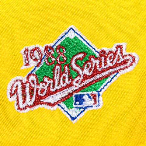 New Era 59Fifty Oakland Athletics 1988 World Series Patch Pink UV Hat - Gold, Green New Era
