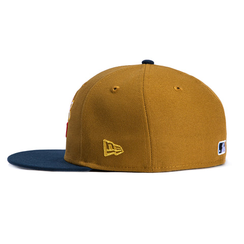 New Era 59Fifty Los Angeles Dodgers 2024 World Series Patch Ohtani Blossom Hat - Khaki, Navy New Era
