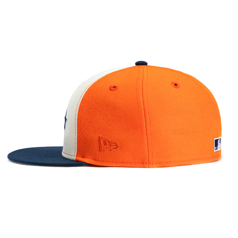 New Era 59Fifty Houston Astros 1986 All Star Game Patch Rail Word Hat - White, Orange, Navy New Era