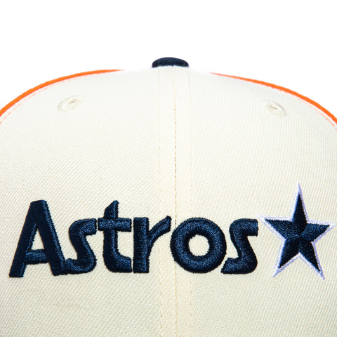 New Era 59Fifty Houston Astros 1986 All Star Game Patch Rail Word Hat - White, Orange, Navy New Era