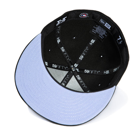 New Era 59Fifty Colorado Rockies 30th Anniversary Stadium Patch Lavender UV Hat - Black New Era