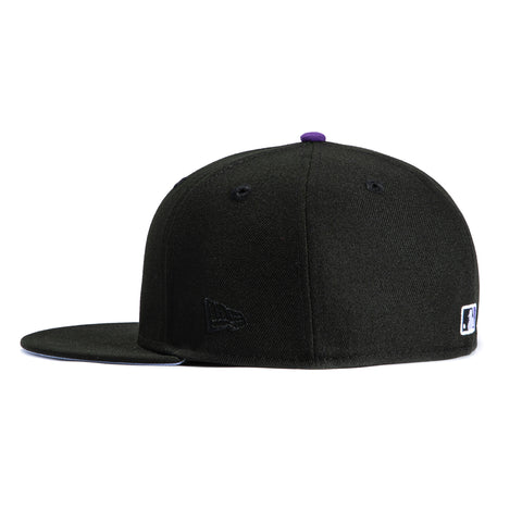 New Era 59Fifty Colorado Rockies 30th Anniversary Stadium Patch Lavender UV Hat - Black New Era