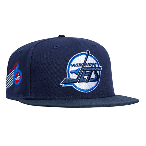New Era 59Fifty Blue Ice Winnipeg Jets 15th Anniversary Patch Hat - Light Navy, Navy