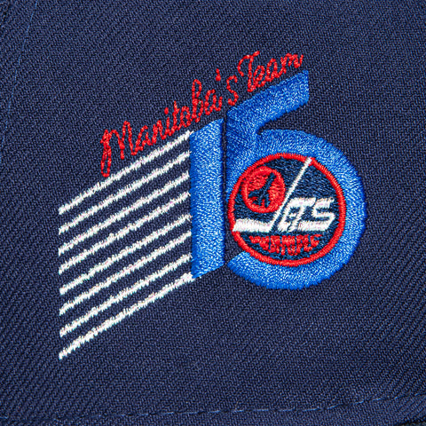 New Era 59Fifty Blue Ice Winnipeg Jets 15th Anniversary Patch Hat - Light Navy, Navy
