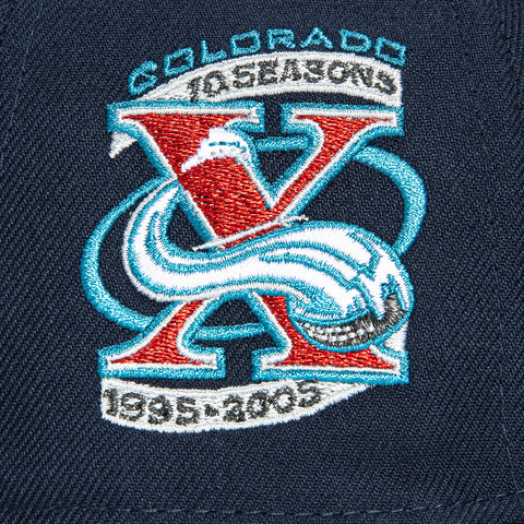 New Era 59Fifty Blue Ice Colorado Avalanche 10th Anniversary Patch Alternate Hat - Navy, Royal