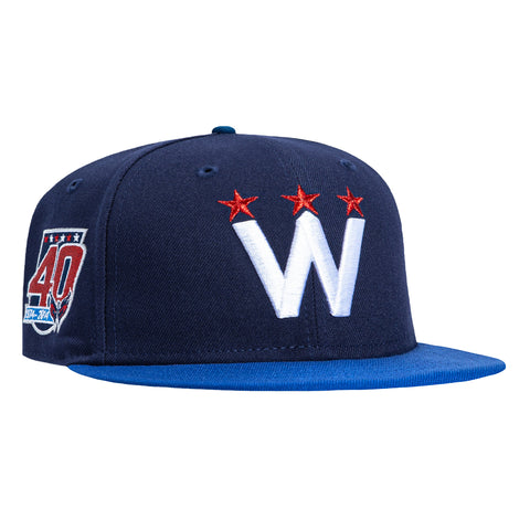 New Era 59Fifty Blue Ice Washington Capitals 40th Anniversary Patch Alternate Hat - Navy, Royal