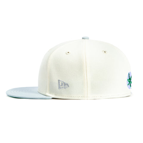 New Era 59Fifty Ohio State Buckeyes 2002 National Champions Patch Hat - White, Grey New Era