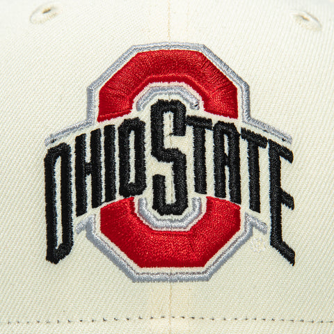 New Era 59Fifty Ohio State Buckeyes 2002 National Champions Patch Hat - White, Grey New Era