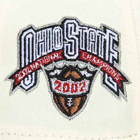 New Era 59Fifty Ohio State Buckeyes 2002 National Champions Patch Hat - White, Grey New Era