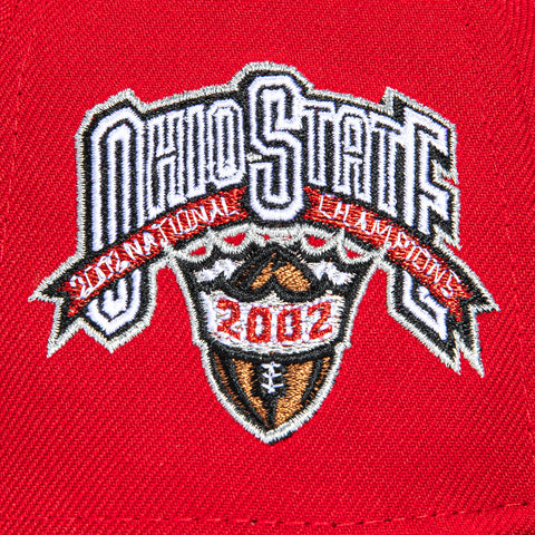 New Era 59Fifty Ohio State Buckeyes 2002 National Champions Patch Hat - Red, Black New Era