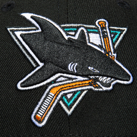 New Era 59Fifty San Jose Sharks 35th Anniversary Patch Hat - Black