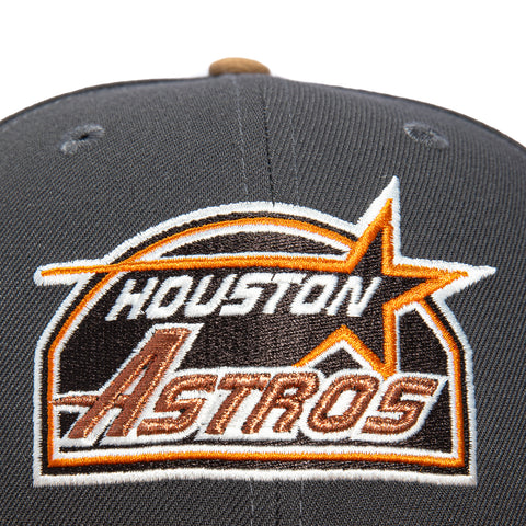 New Era 59Fifty Sepia Houston Astros 2005 World Series Patch 1994 Hat - Graphite, Brown