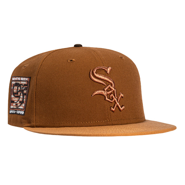 キャップ new era chicago white sox 95th anv patch New Era 59Fifty Sepia Chicago White Sox 95th Anniversary Patch Hat