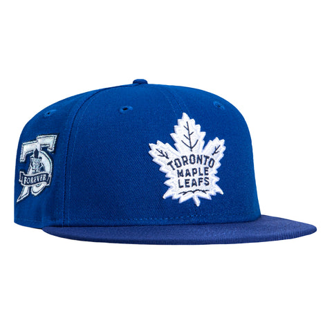 New Era 59Fifty Blue Ice Toronto Maple Leafs 75th Anniversary Patch Hat - Royal, Royal