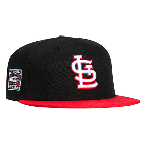 New Era 59Fifty St Louis Cardinals 2006 World Series Patch Realtree UV Hat - Black, Red