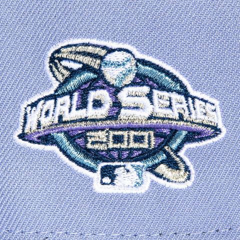 New Era 9Forty A-Frame Arizona Diamondbacks 2001 World Series Patch A Snapback Hat - Lavender, Navy