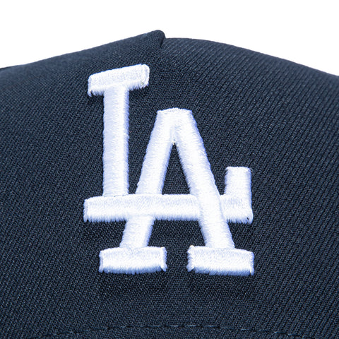 New Era 9Forty A-Frame Los Angeles Dodgers 40th Anniversary Patch Snapback Hat - Navy, Green