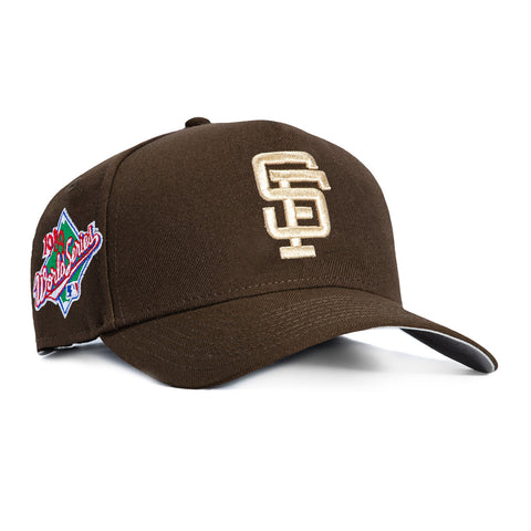 New Era 9Forty A-Frame San Francisco Giants 1989 World Series Patch Snapback Hat - Brown, Ivory