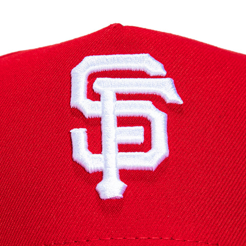 New Era 9Forty A-Frame San Francisco Giants 1989 World Series Patch Snapback Hat - Red, White