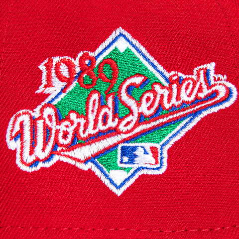New Era 9Forty A-Frame San Francisco Giants 1989 World Series Patch Snapback Hat - Red, White