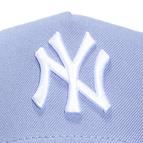 New Era 9Forty A-Frame New York Yankees 1998 World Series Patch Snapback Hat - Lavender, Navy
