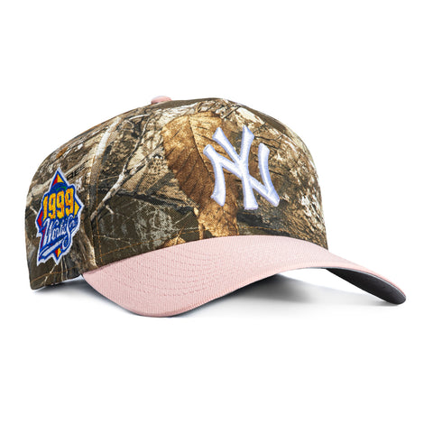 New Era 9Forty A-Frame New York Yankees 1999 World Series Patch Snapback Hat - Realtree, Pink