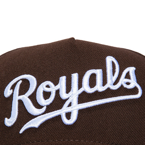 New Era 9Forty A-Frame Kansas City Royals 1973 All Star Game Patch Script Realtree UV Snapback Hat - Brown