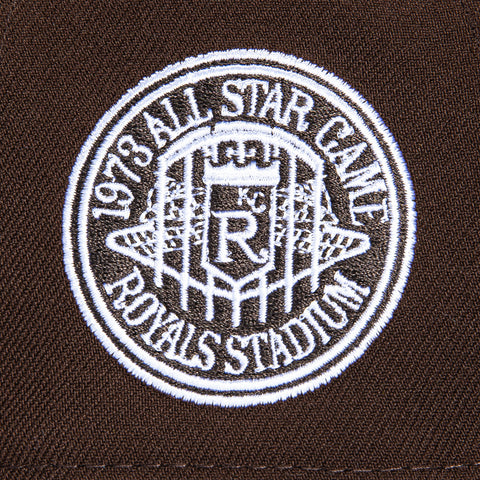 New Era 9Forty A-Frame Kansas City Royals 1973 All Star Game Patch Script Realtree UV Snapback Hat - Brown