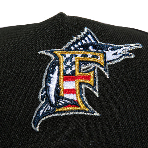 New Era 9Forty A-Frame Miami Marlins 25th Anniversary Champions Patch Realtree UV Snapback Hat - Black