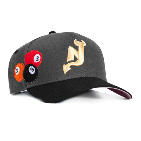 New Era 9Forty A-Frame 8-Ball New Jersey Devils Snapback Pink UV Hat - Graphite, Black
