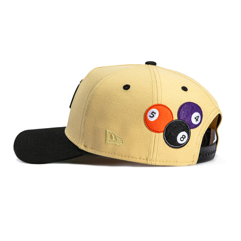 New Era 9Forty A-Frame 8-Ball Chicago Blackhawks Chicago Stadium Patch Snapback Hat - Tan, Black