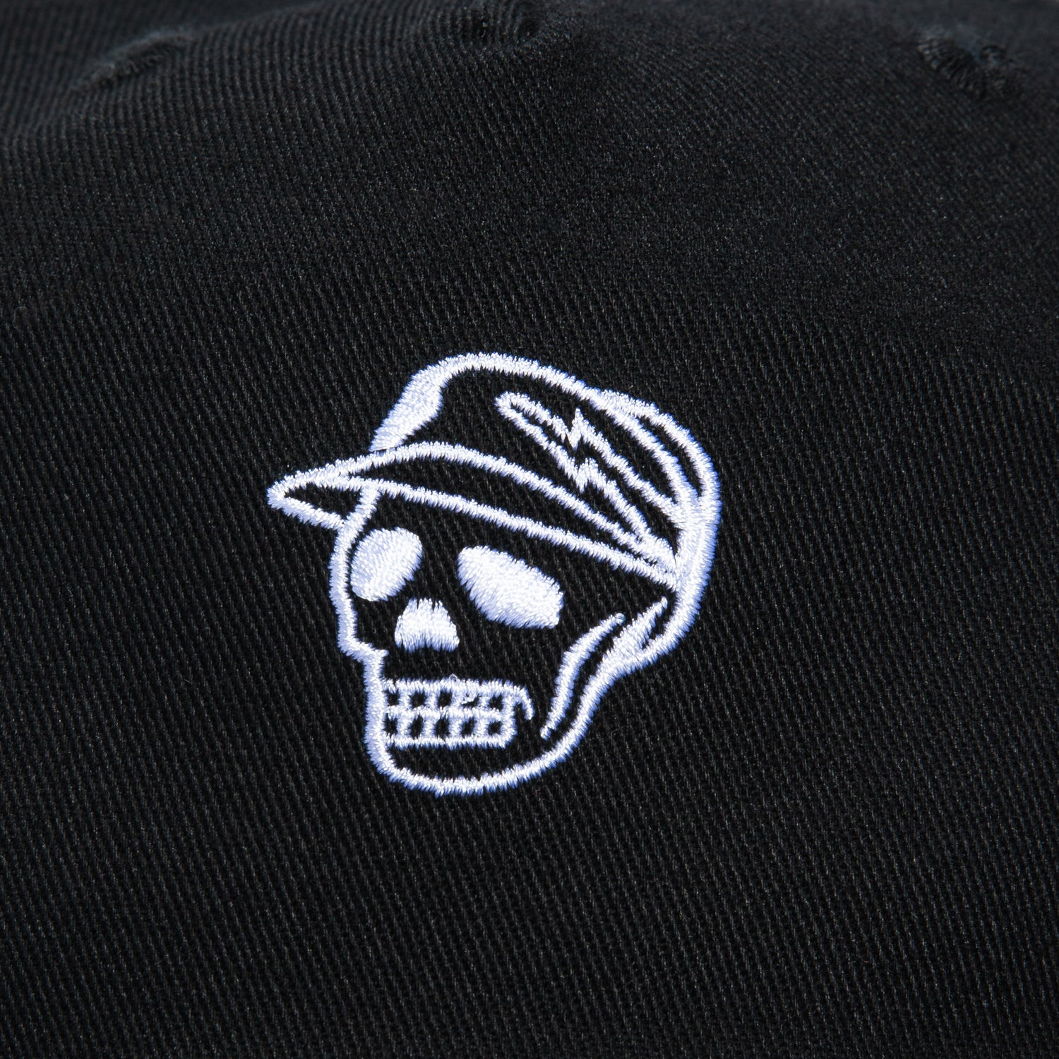 Devereux Skull Caddy The Heffy Adjustable Strapback Hat - Black