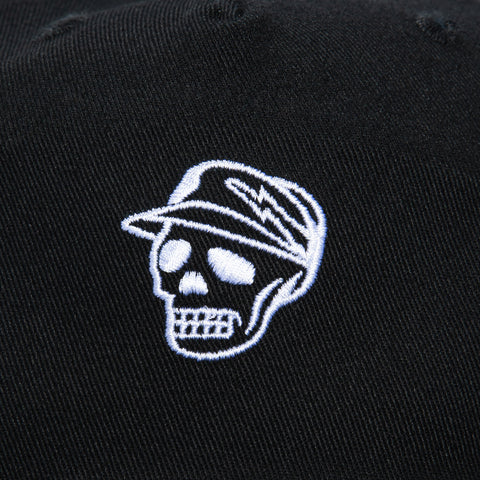 Devereux Skull Caddy The Heffy Adjustable Strapback Hat - Black Devereux