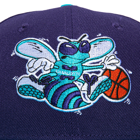 New Era 59Fifty Charlotte Hornets 1991 All Star Game Patch Hat - Purple, Teal New Era