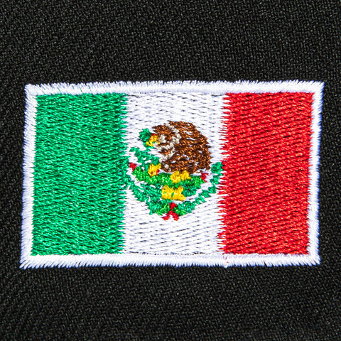 New Era 59Fifty Mexico Mexico Flag Patch Word Hat - Black, Metallic Gold New Era
