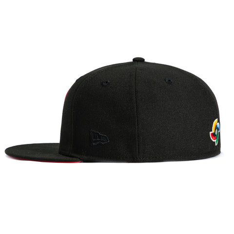New Era 59Fifty Mexico World Baseball Classic Mexico Flag Patch Red UV Hat - Black New Era