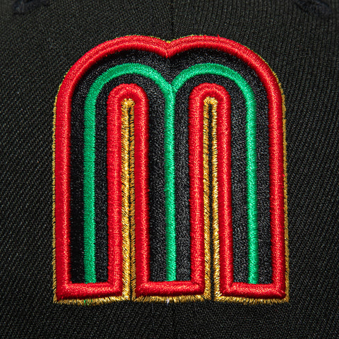 New Era 59Fifty Mexico World Baseball Classic Mexico Flag Patch Red UV Hat - Black New Era
