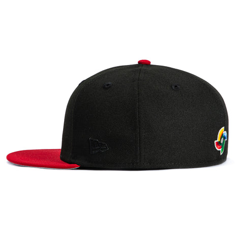 New Era 59Fifty Mexico World Baseball Classic Mexico Flag Patch Hat - Black, Red New Era