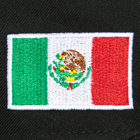 New Era 59Fifty Mexico World Baseball Classic Mexico Flag Patch Hat - Black, Red New Era